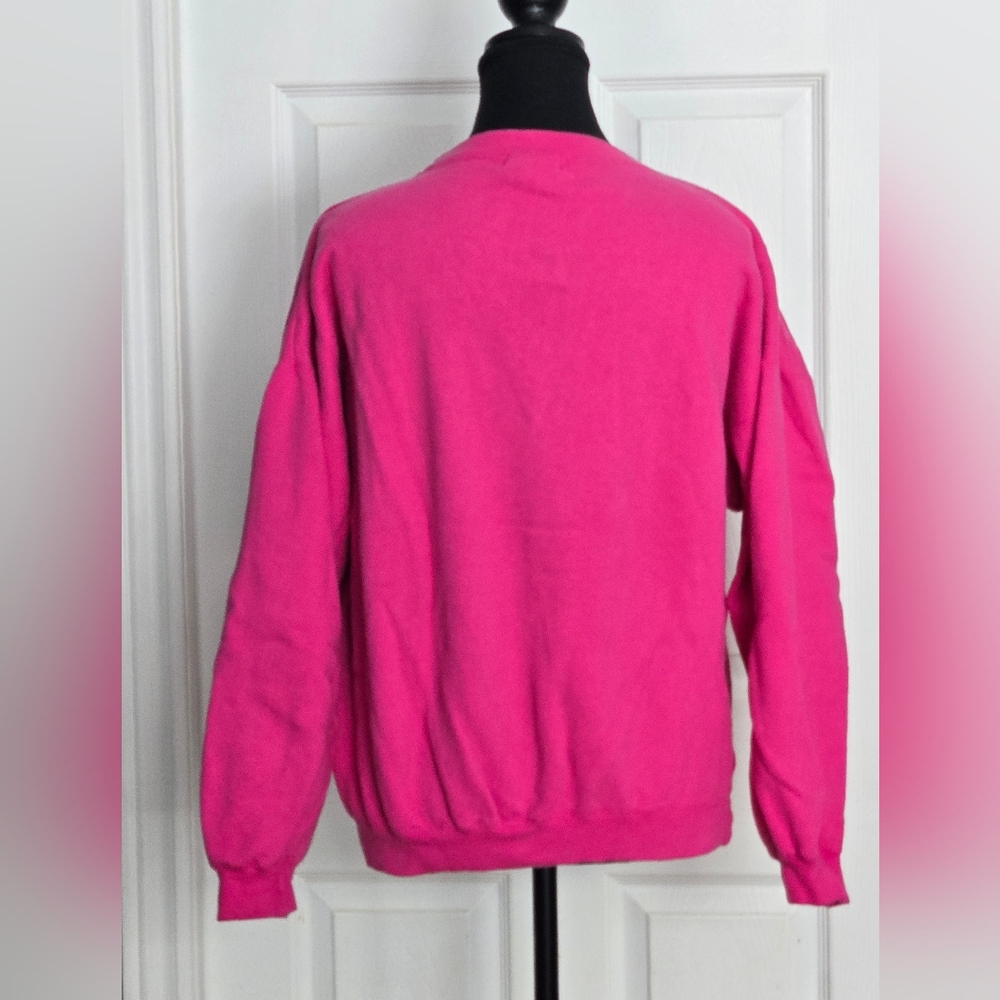 Loon Sweatshirt with Monica Closs Art, Whistler, BC, Canada Pink Graphic, Size M - Picture 8 of 11